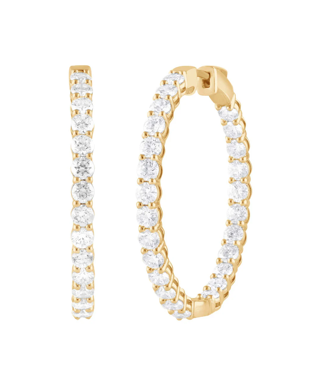 In & Out Diamond Hoop Earrings - Image 8