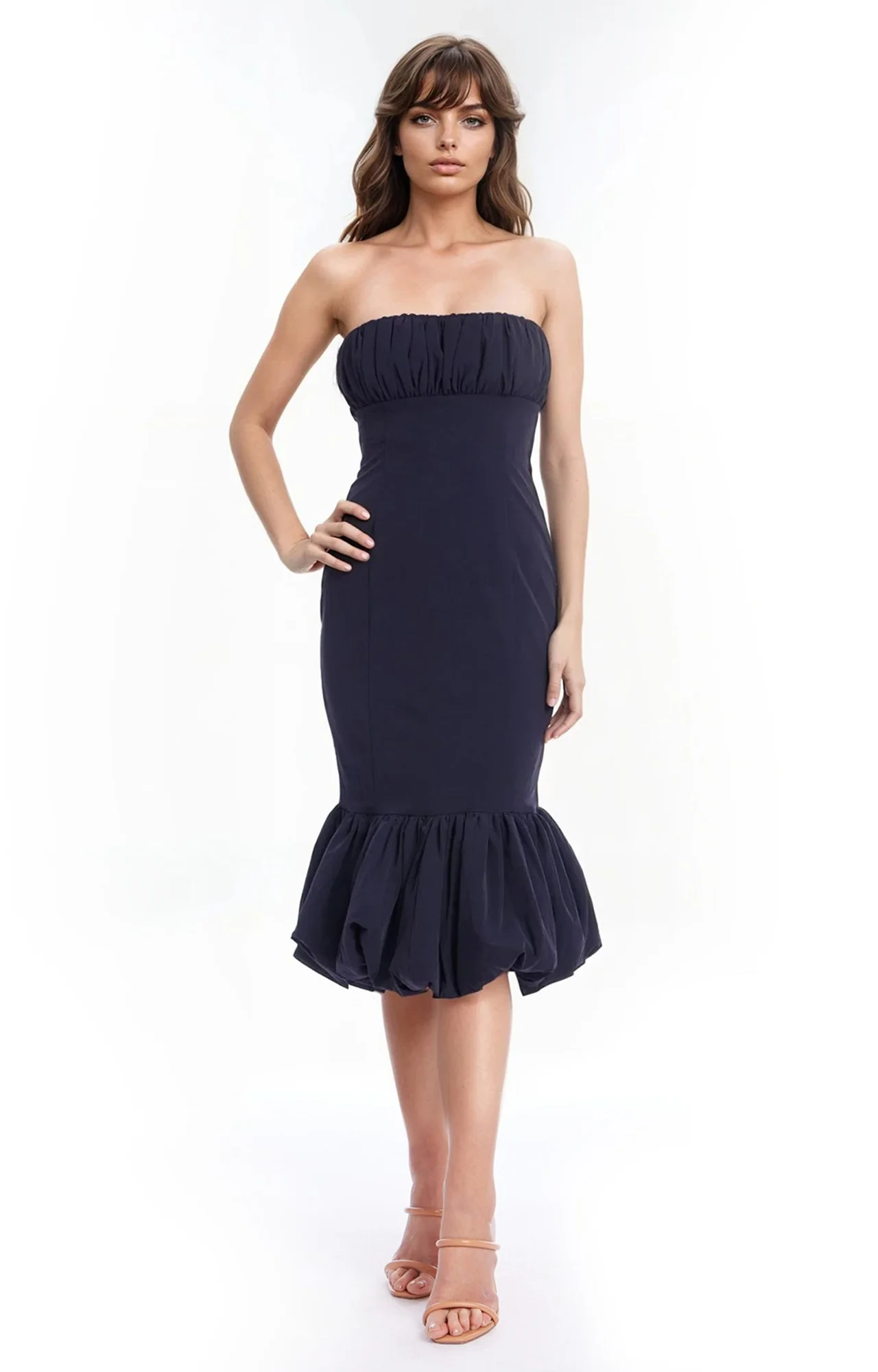 Iris Strapless Mermaid Midi Dress - Image 12