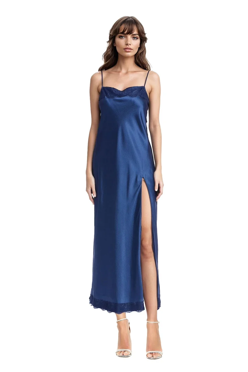 Isabel Lace Trim Maxi Slip Dress - Image 6
