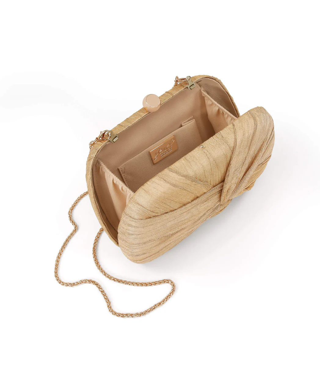 Jasmine Gold Lamé Minaudière Clutch - Image 4