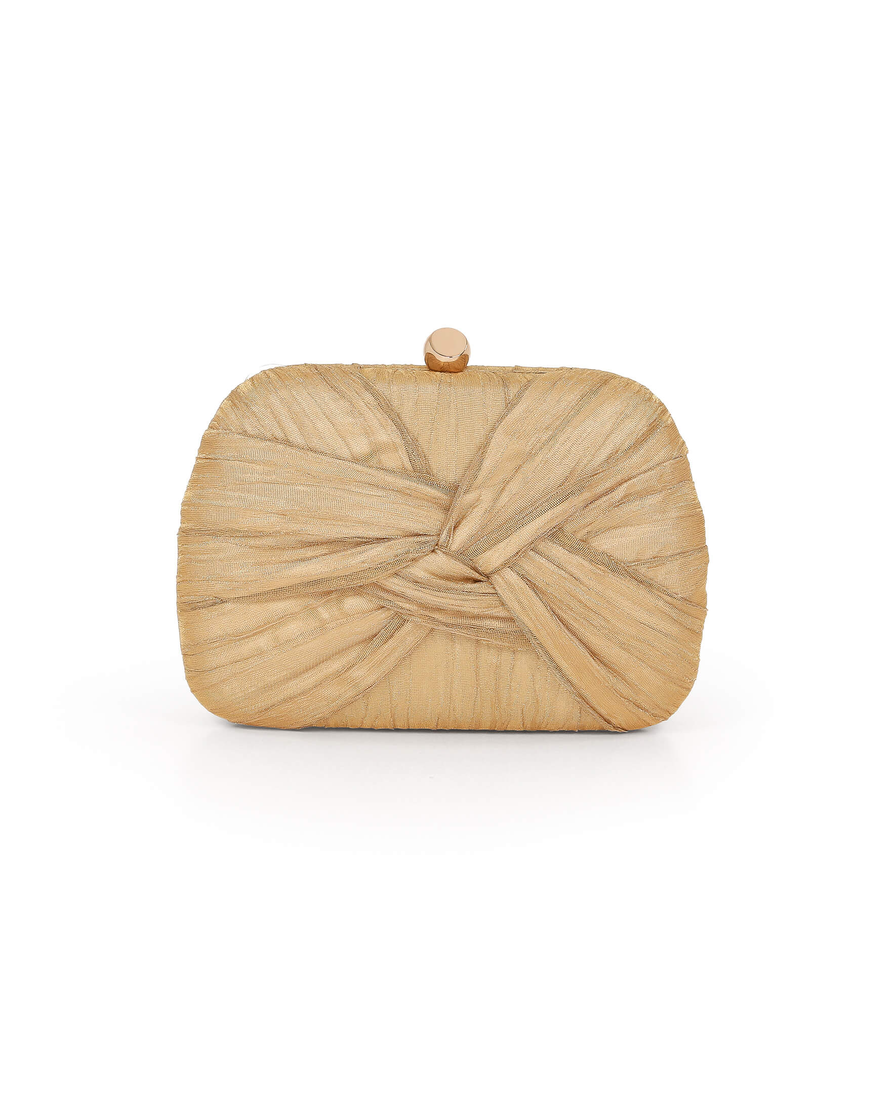 Jasmine Gold Lamé Minaudière Clutch - Image 6