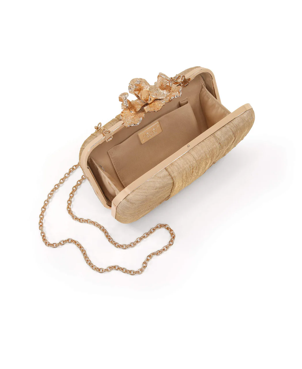 Leilani Gold Lamé Minaudiere - Image 4