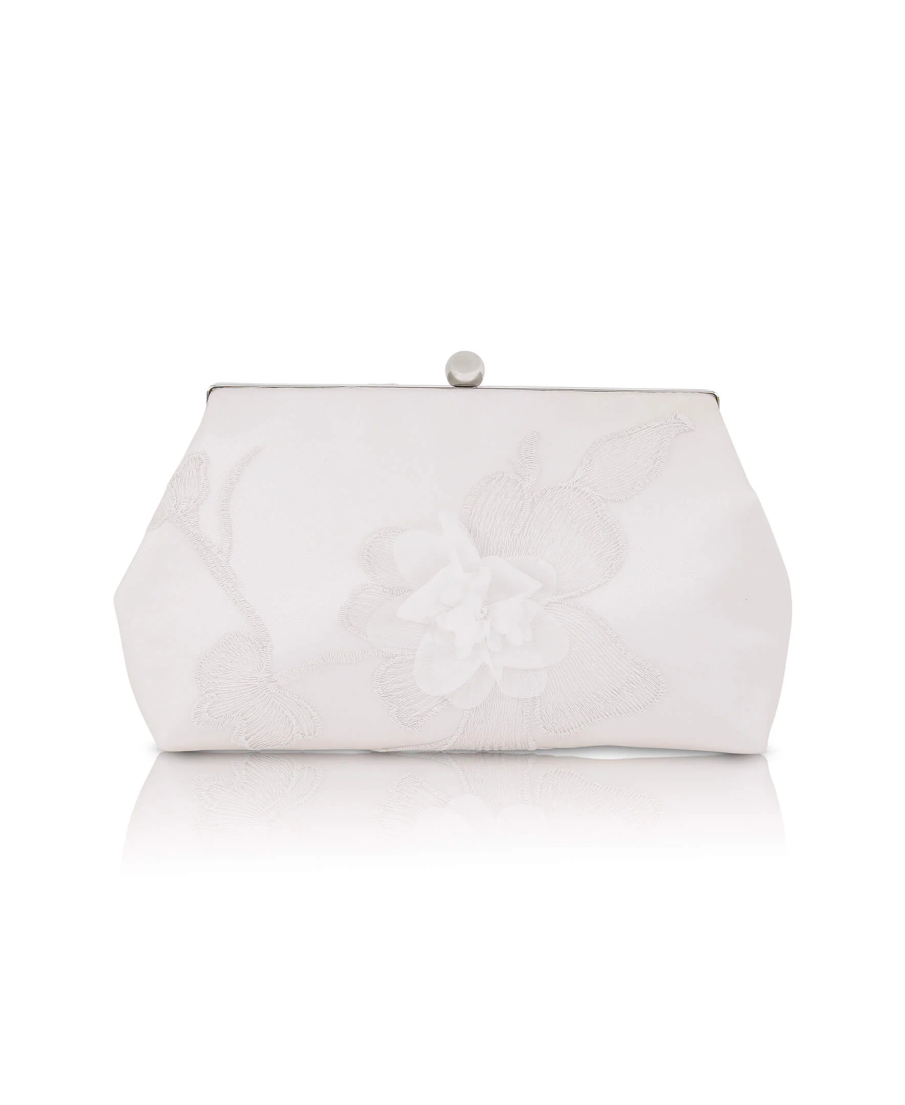 Lila Floral Applique Pouch Clutch - Image 10