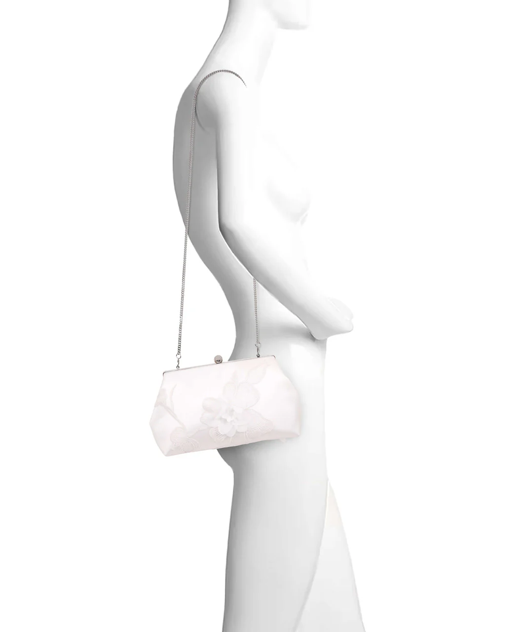 Lila Floral Applique Pouch Clutch - Image 4