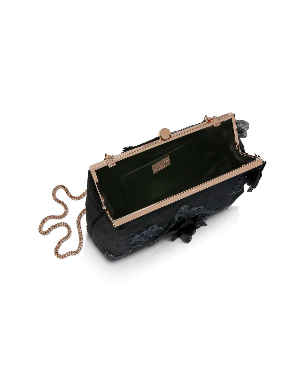 Lila Floral Applique Pouch Clutch - Image 8