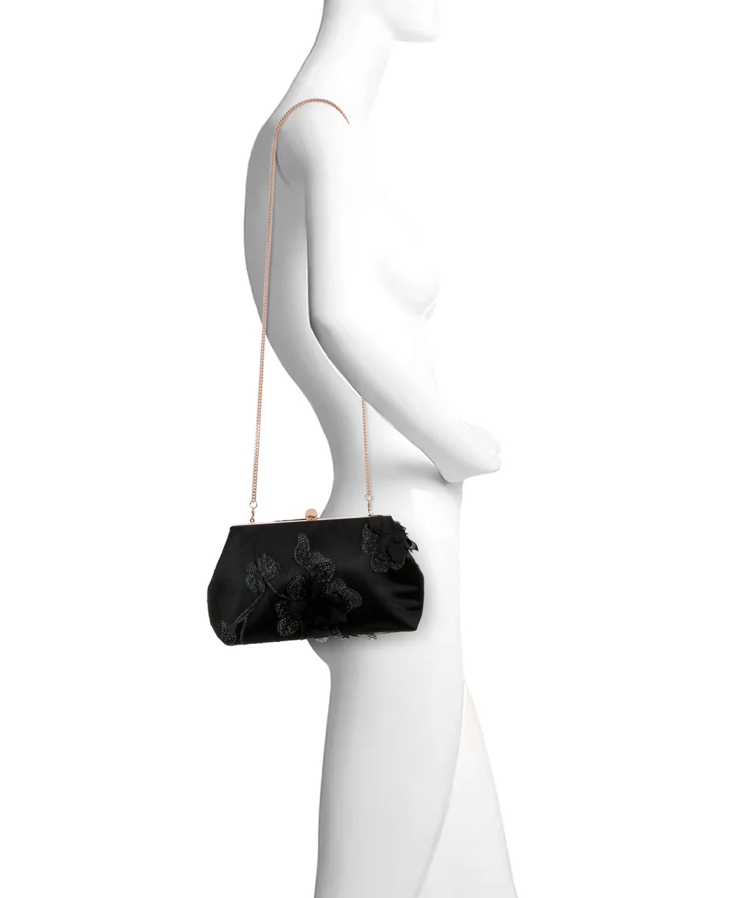 Lila Floral Applique Pouch Clutch - Image 9
