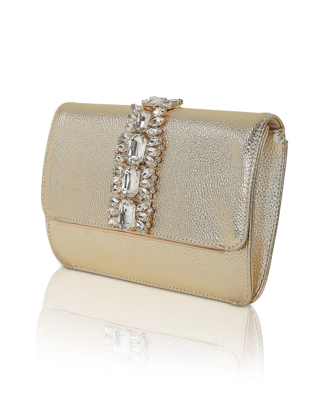 Lux Faux Leather Envelope Clutch - Image 2