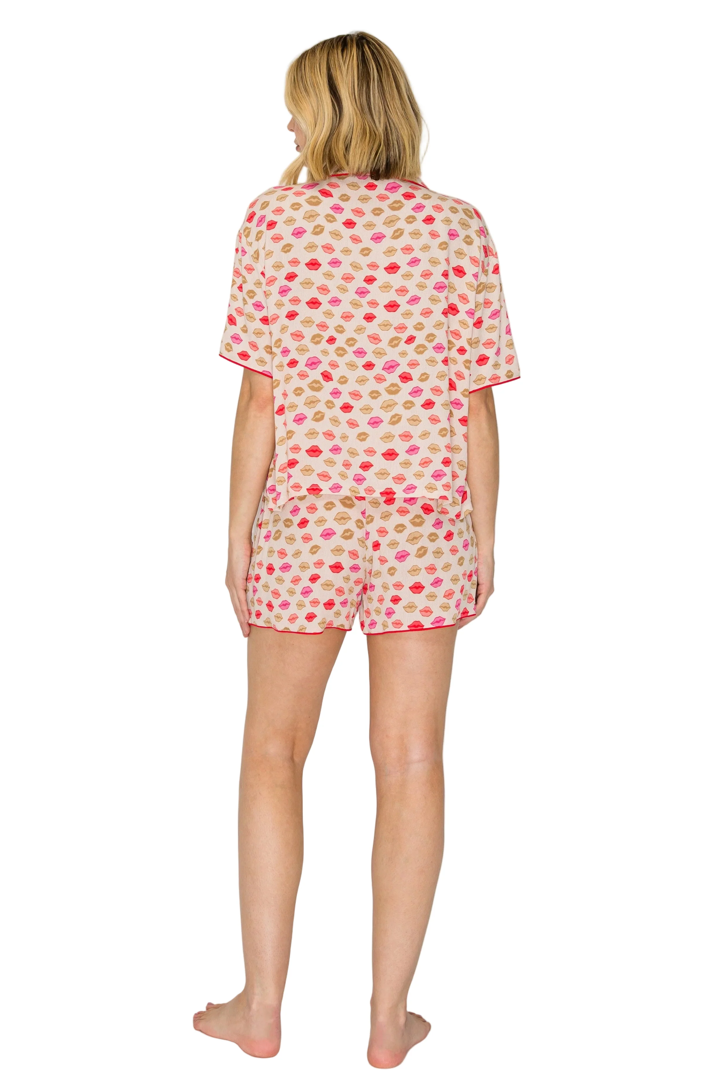 Luxe Crinkle Jersey Shorts Pajama Set - Image 3