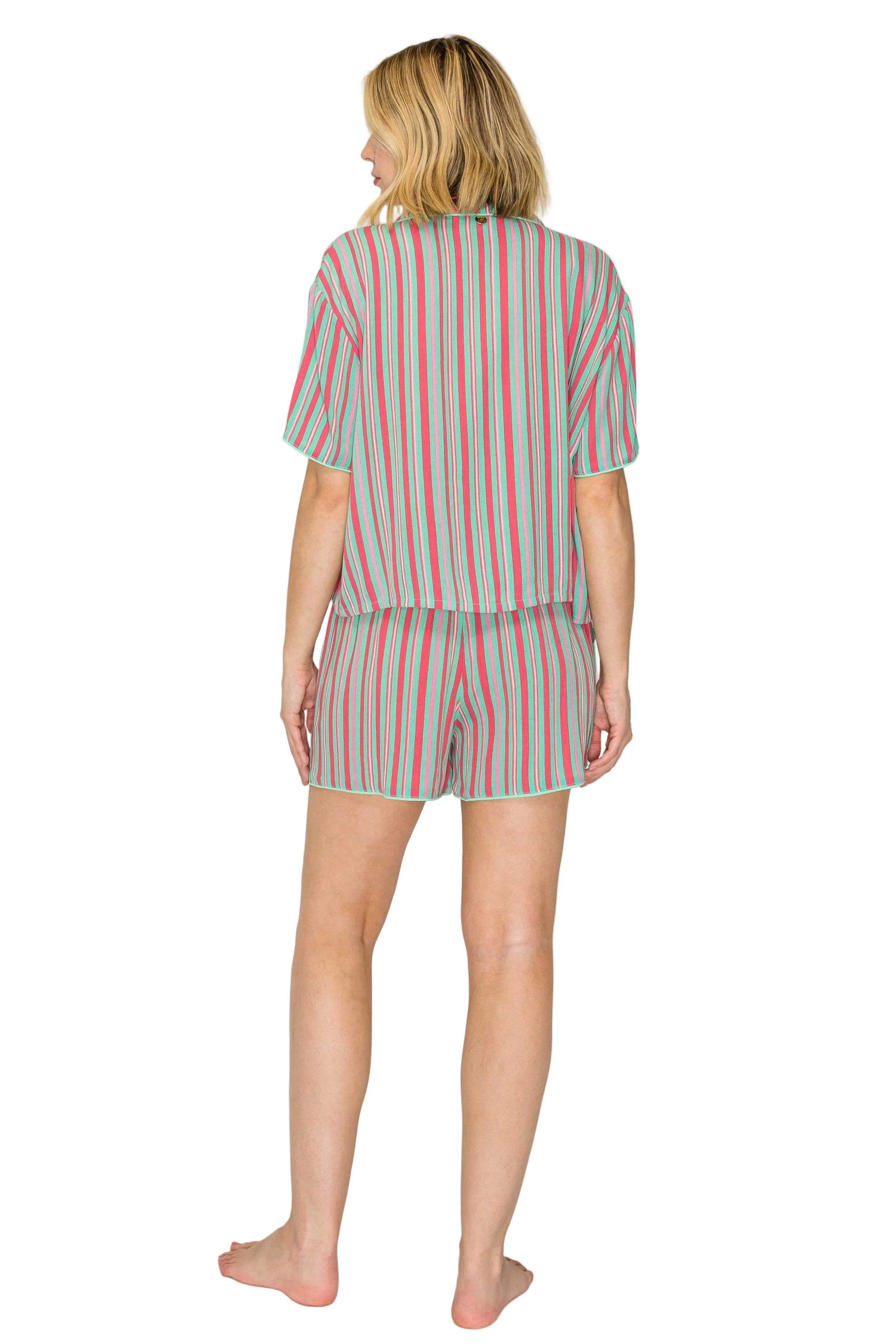 Luxe Crinkle Jersey Shorts Pajama Set - Image 9