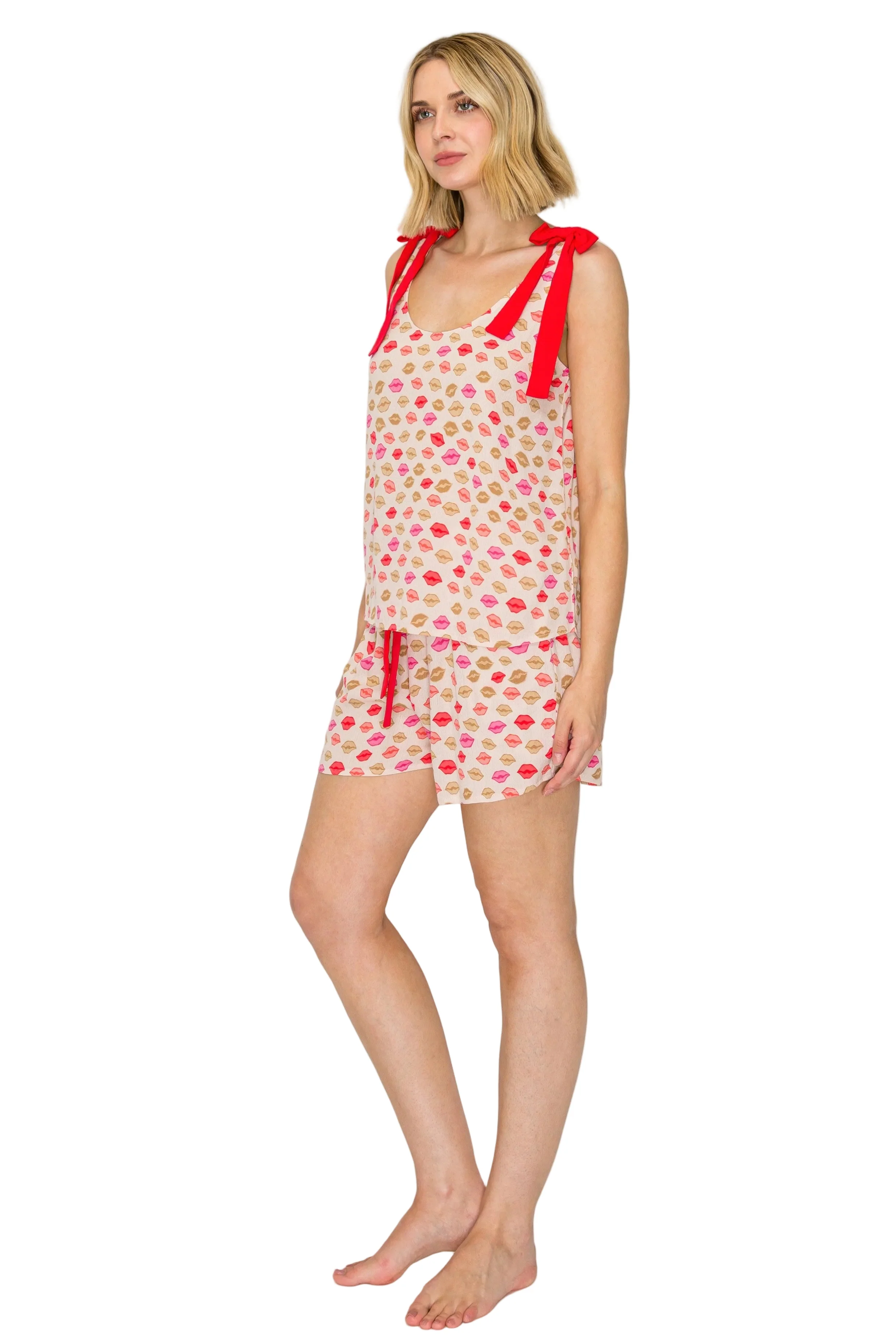 Luxe Crinkle Jersey Tank and Shorts Pajama Set - Image 10