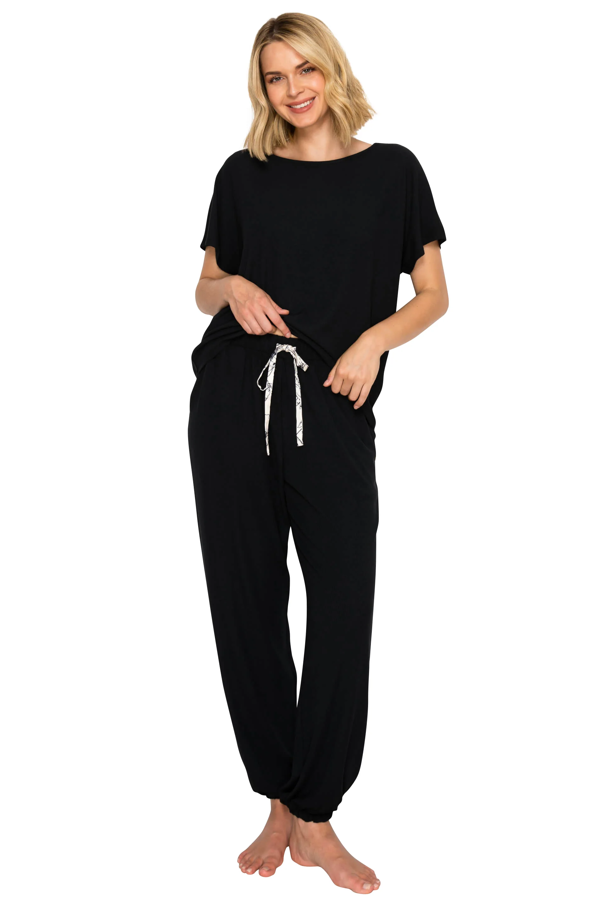 Luxe Rib Modal Blend Dolman Sleeve Jogger Set - Image 16