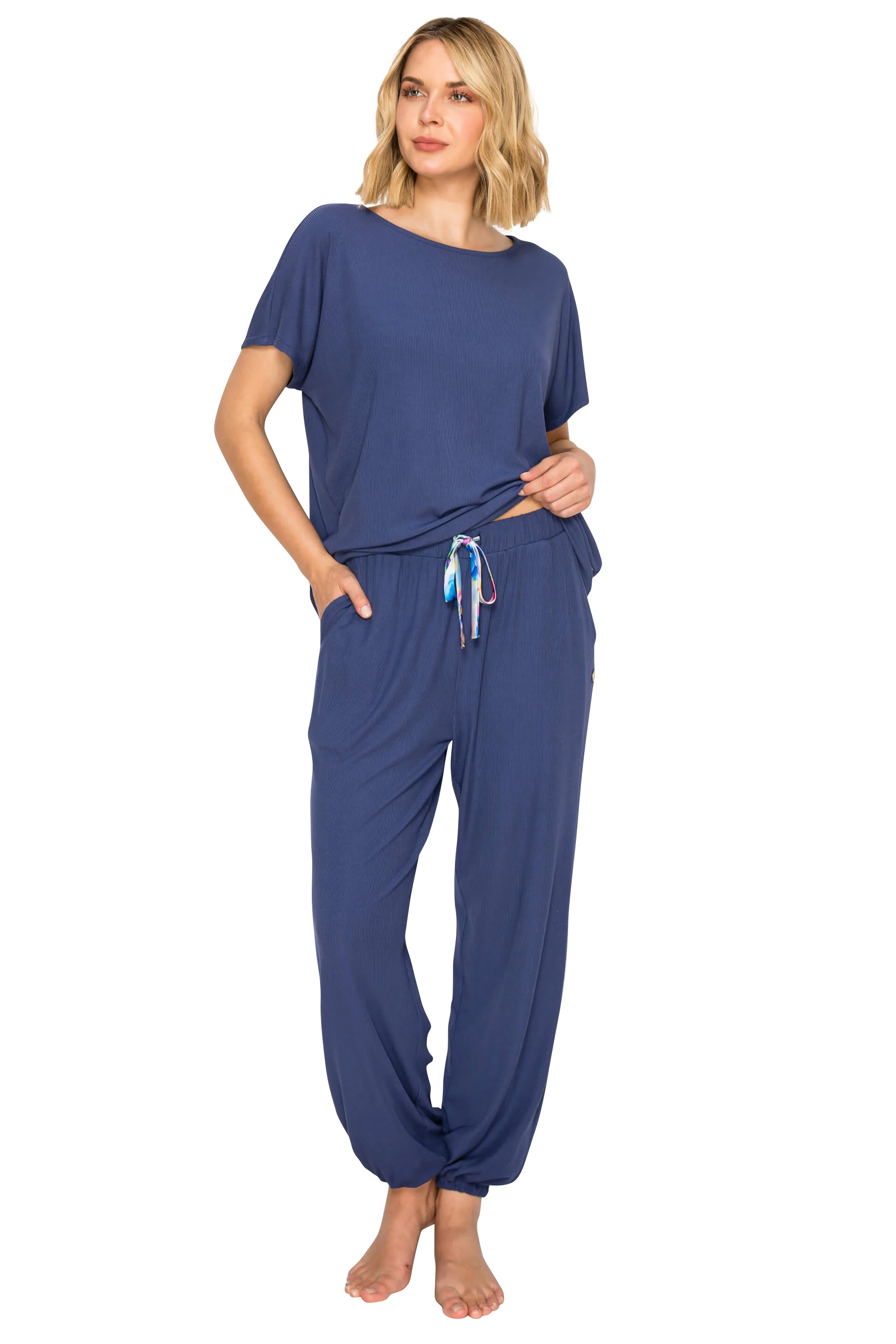 Luxe Rib Modal Blend Dolman Sleeve Jogger Set - Image 19