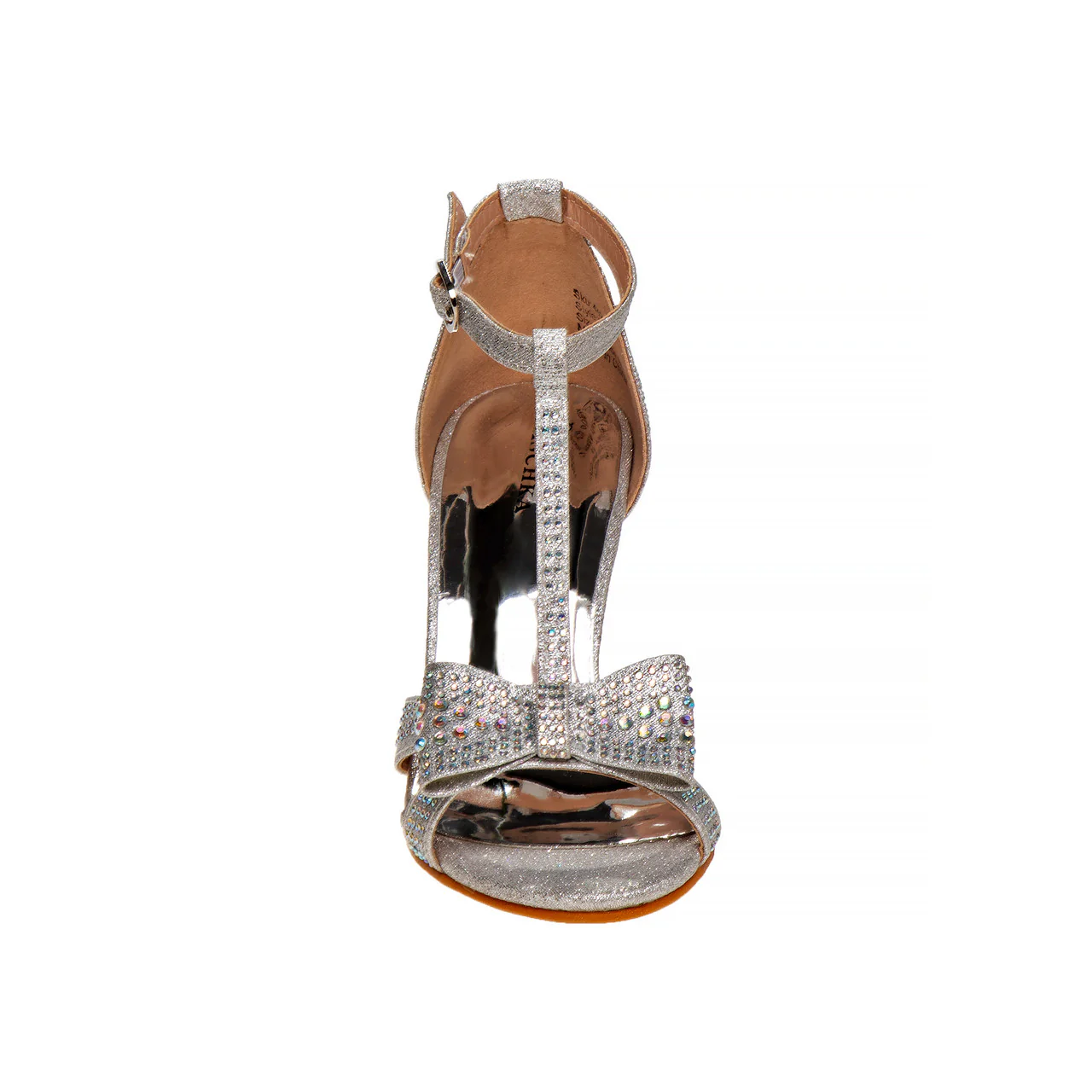Metallic T-Strap Girls Shoe Heel - Image 4