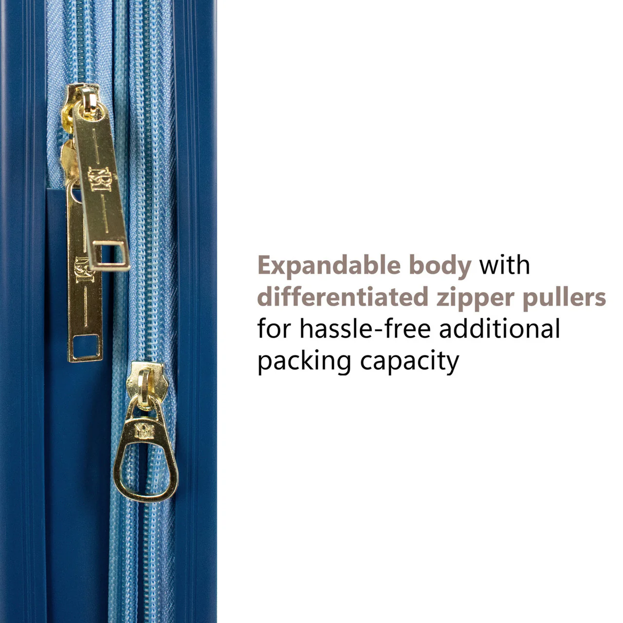 Mia 3 Piece Expandable Retro Luggage Set - Image 12