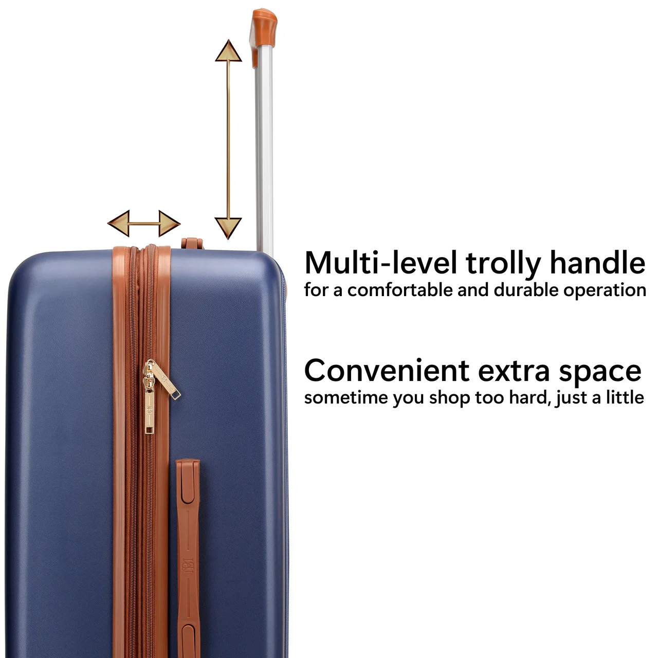 Mia 3 Piece Expandable Retro Luggage Set - Image 17