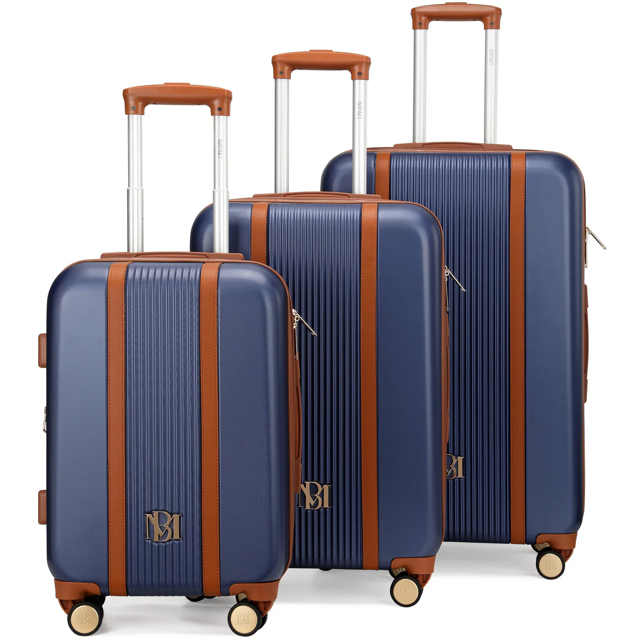 Mia 3 Piece Expandable Retro Luggage Set - Image 20