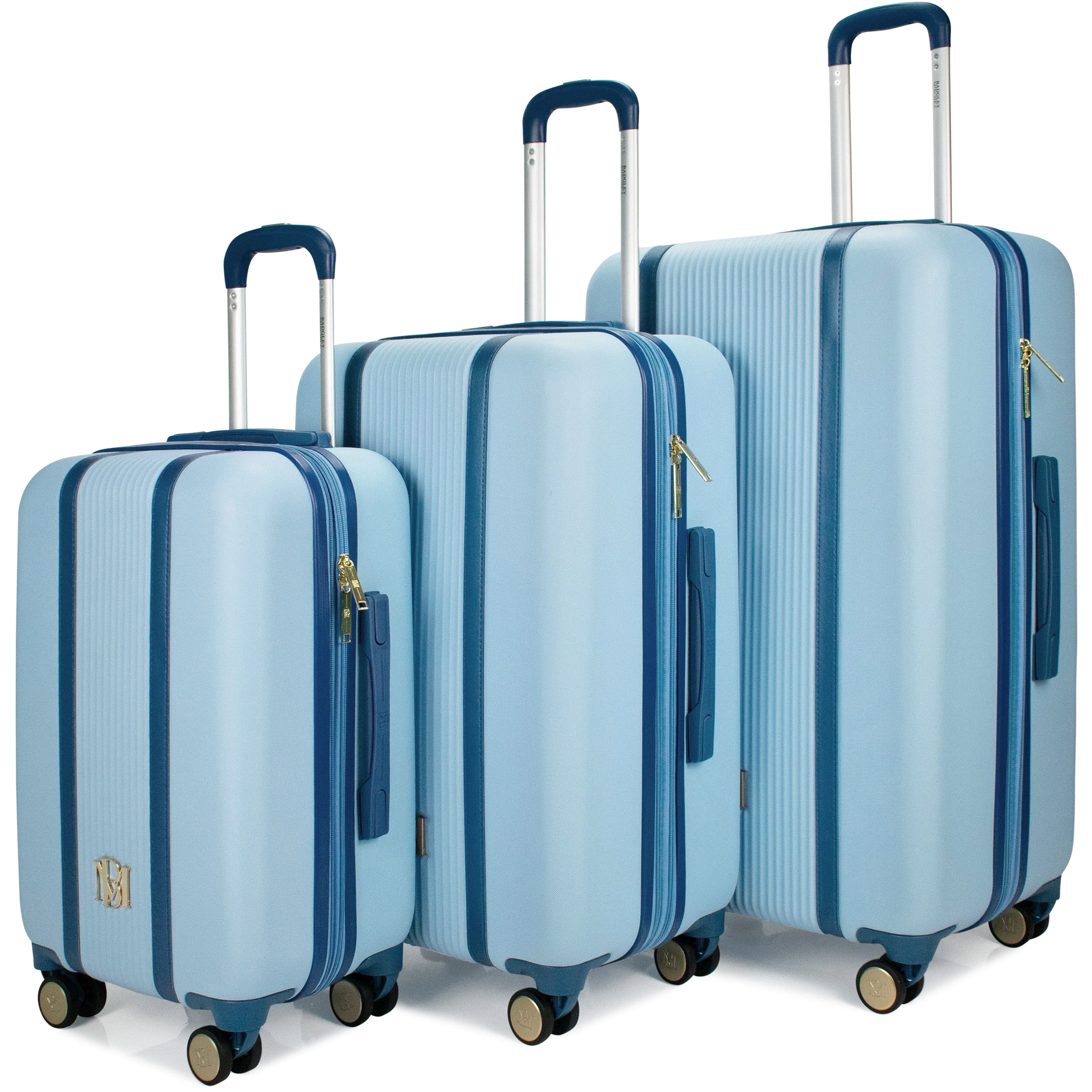 Mia 3 Piece Expandable Retro Luggage Set - Image 28