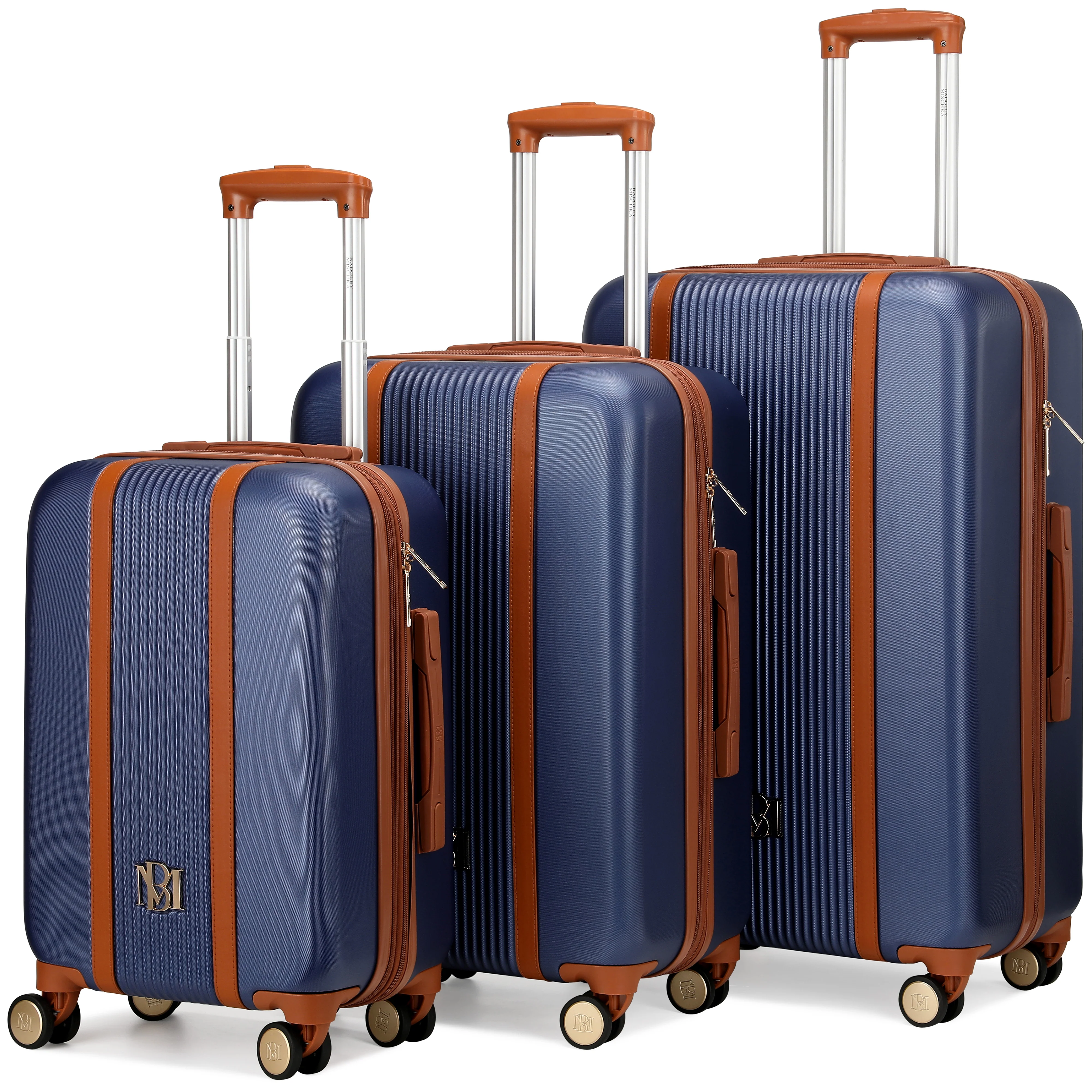 Mia 3 Piece Expandable Retro Luggage Set - Image 29