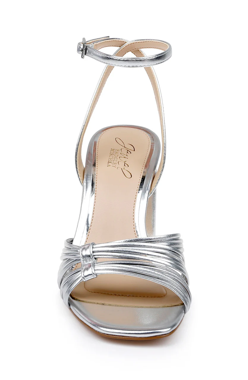 Michelle Metallic Strappy Block Heels - Image 10