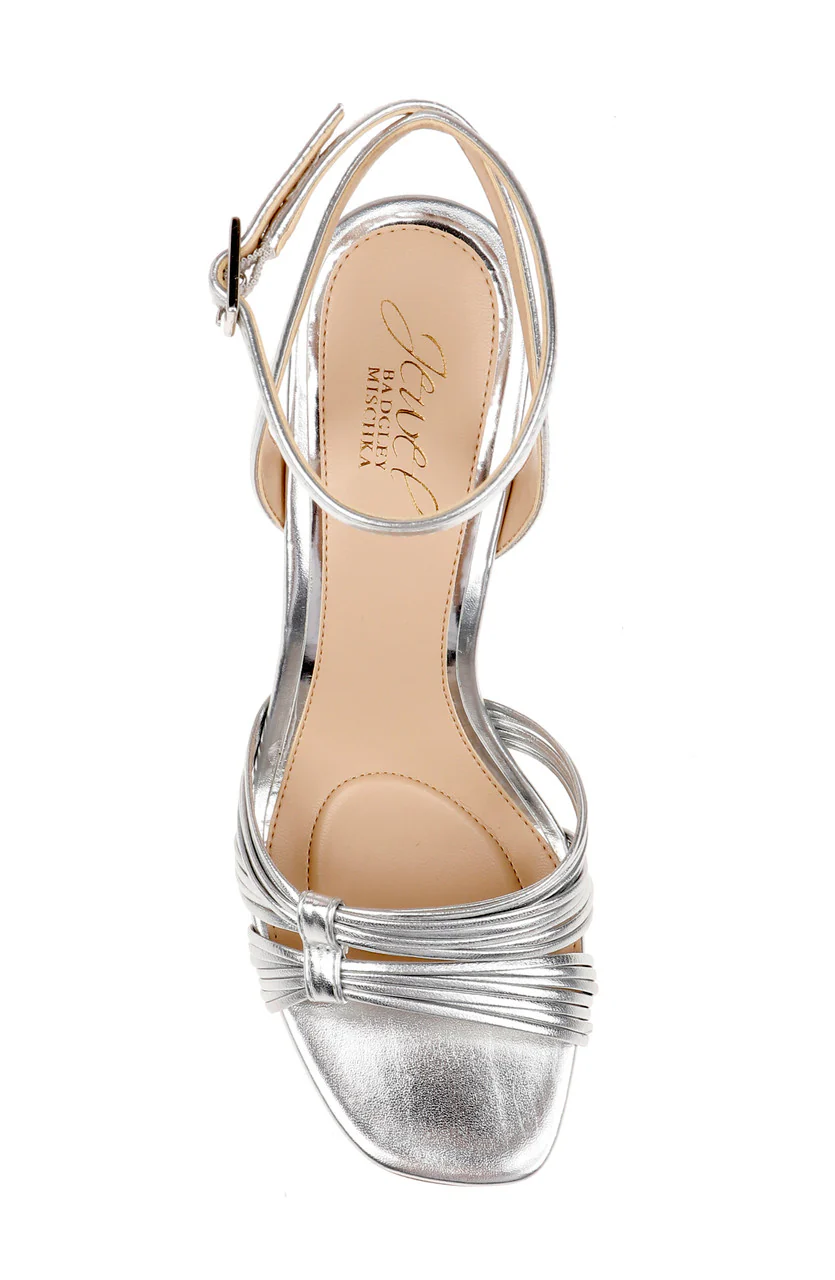 Michelle Metallic Strappy Block Heels - Image 12