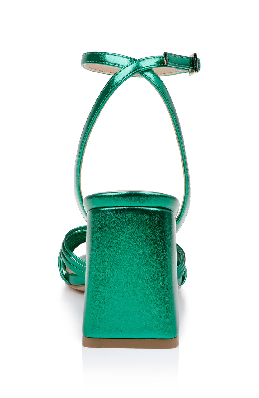 Michelle Metallic Strappy Block Heels - Image 15