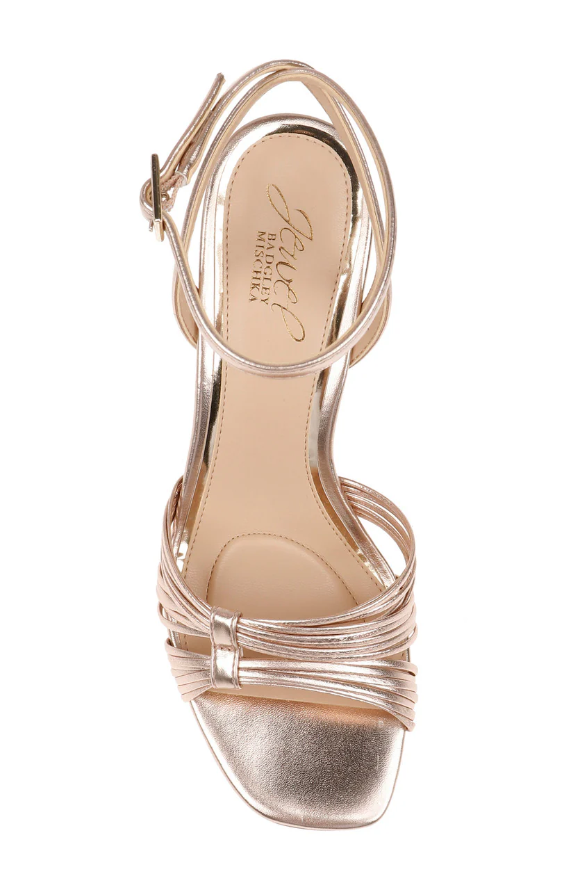 Michelle Metallic Strappy Block Heels - Image 21
