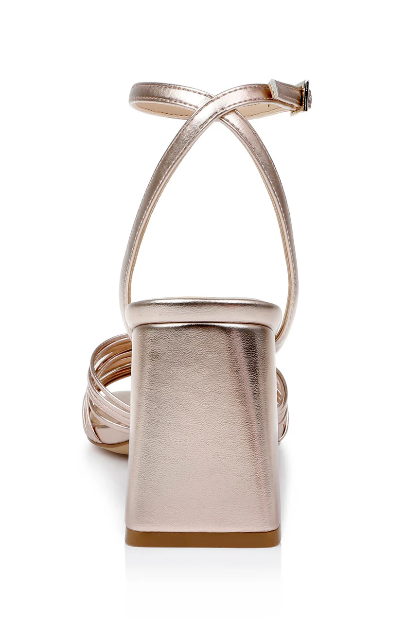 Michelle Metallic Strappy Block Heels - Image 23