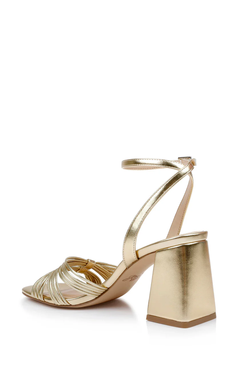 Michelle Metallic Strappy Block Heels - Image 24