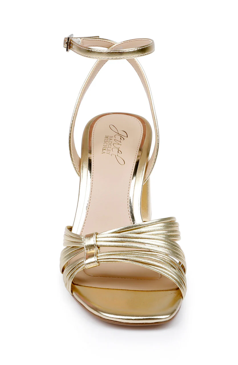 Michelle Metallic Strappy Block Heels - Image 25