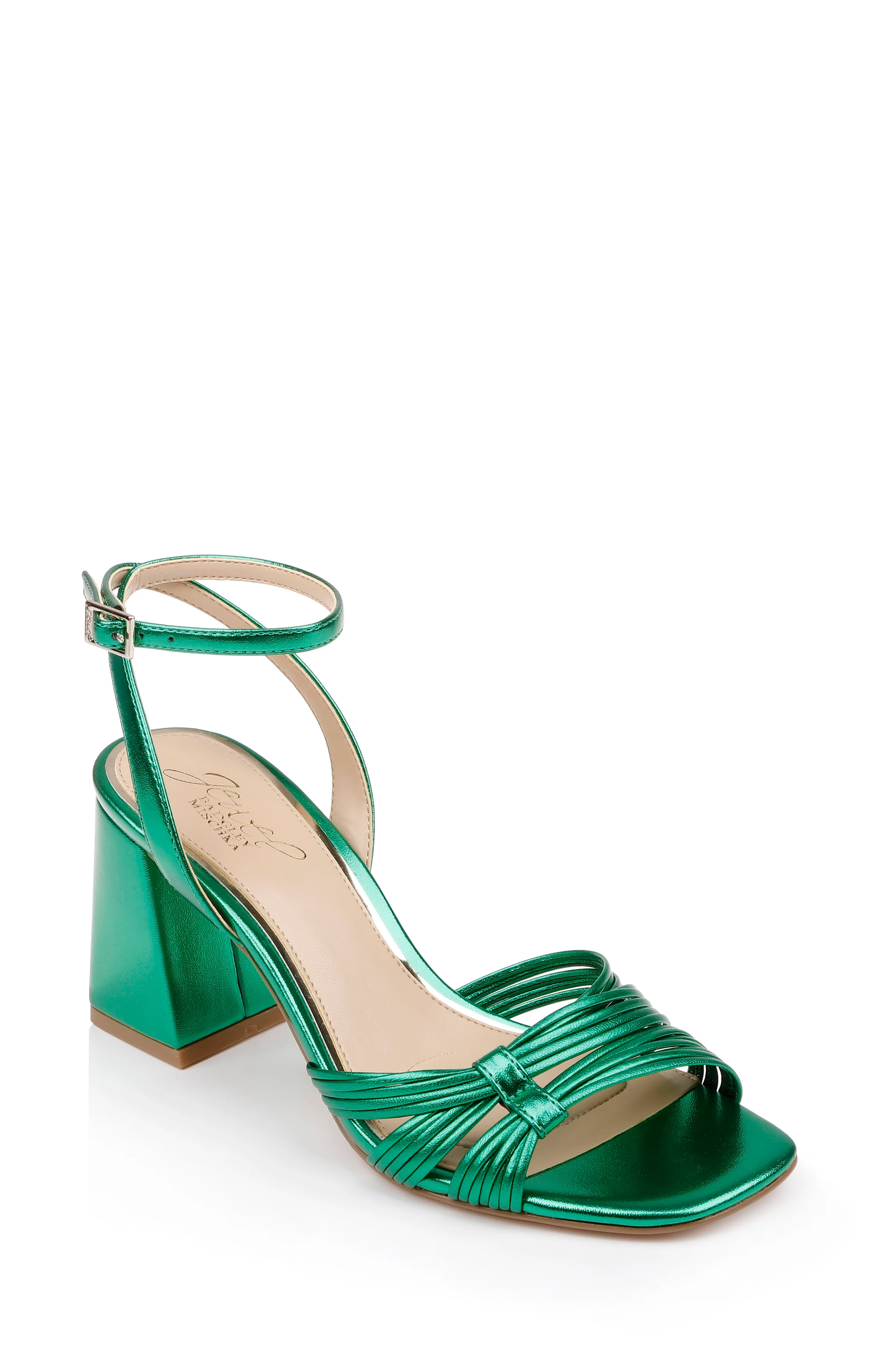 Michelle Metallic Strappy Block Heels - Image 47