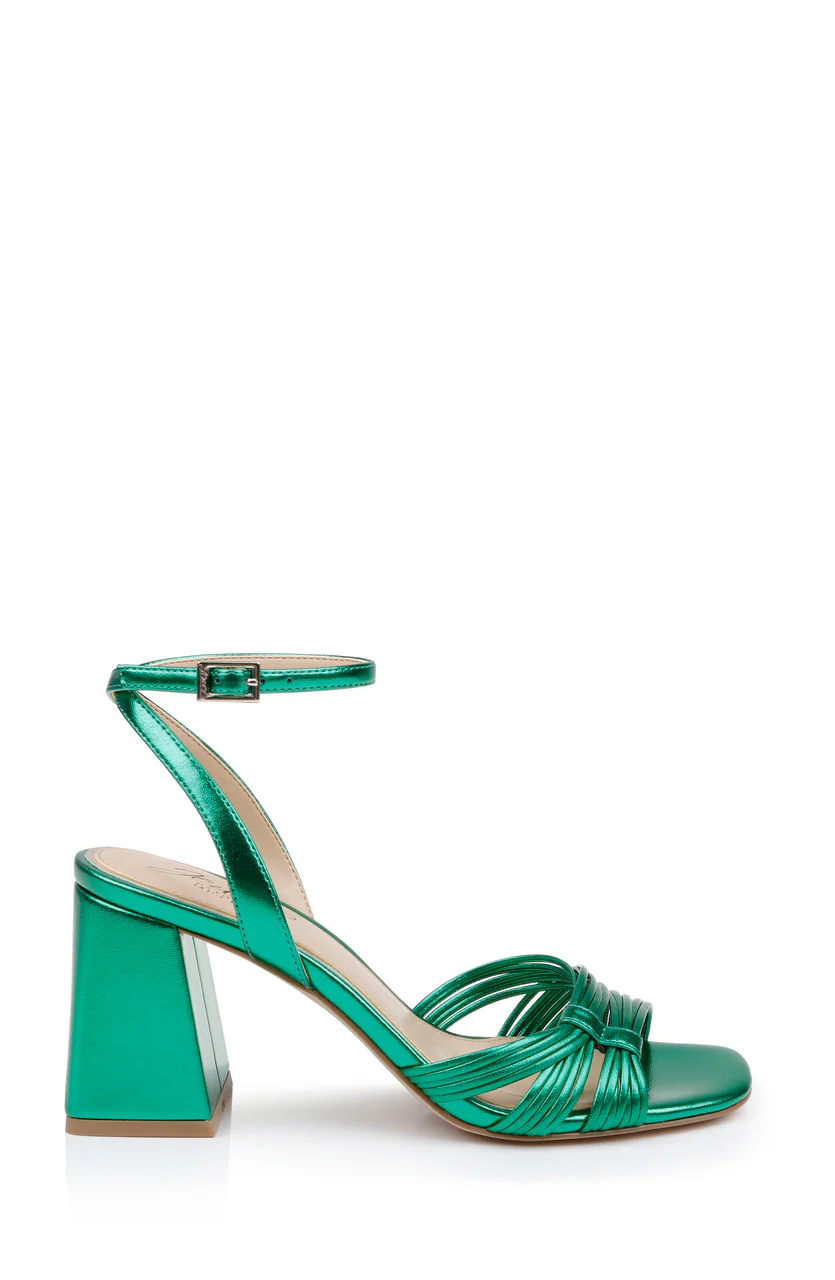 Michelle Metallic Strappy Block Heels - Image 5