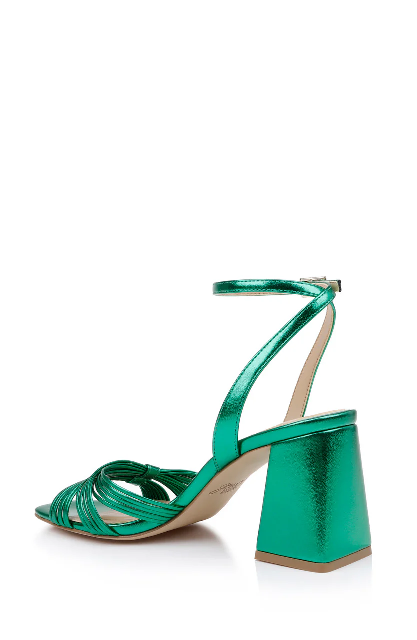 Michelle Metallic Strappy Block Heels - Image 7