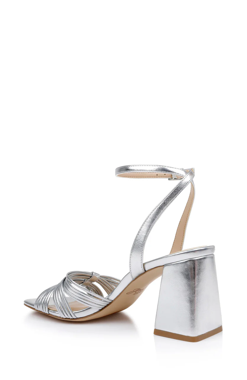 Michelle Metallic Strappy Block Heels - Image 8
