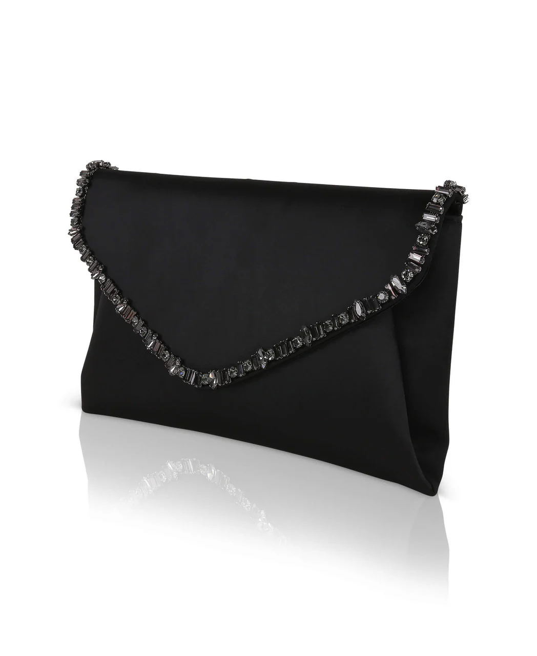 Mika Mixed Crystal Satin Envelope Clutch - Image 12