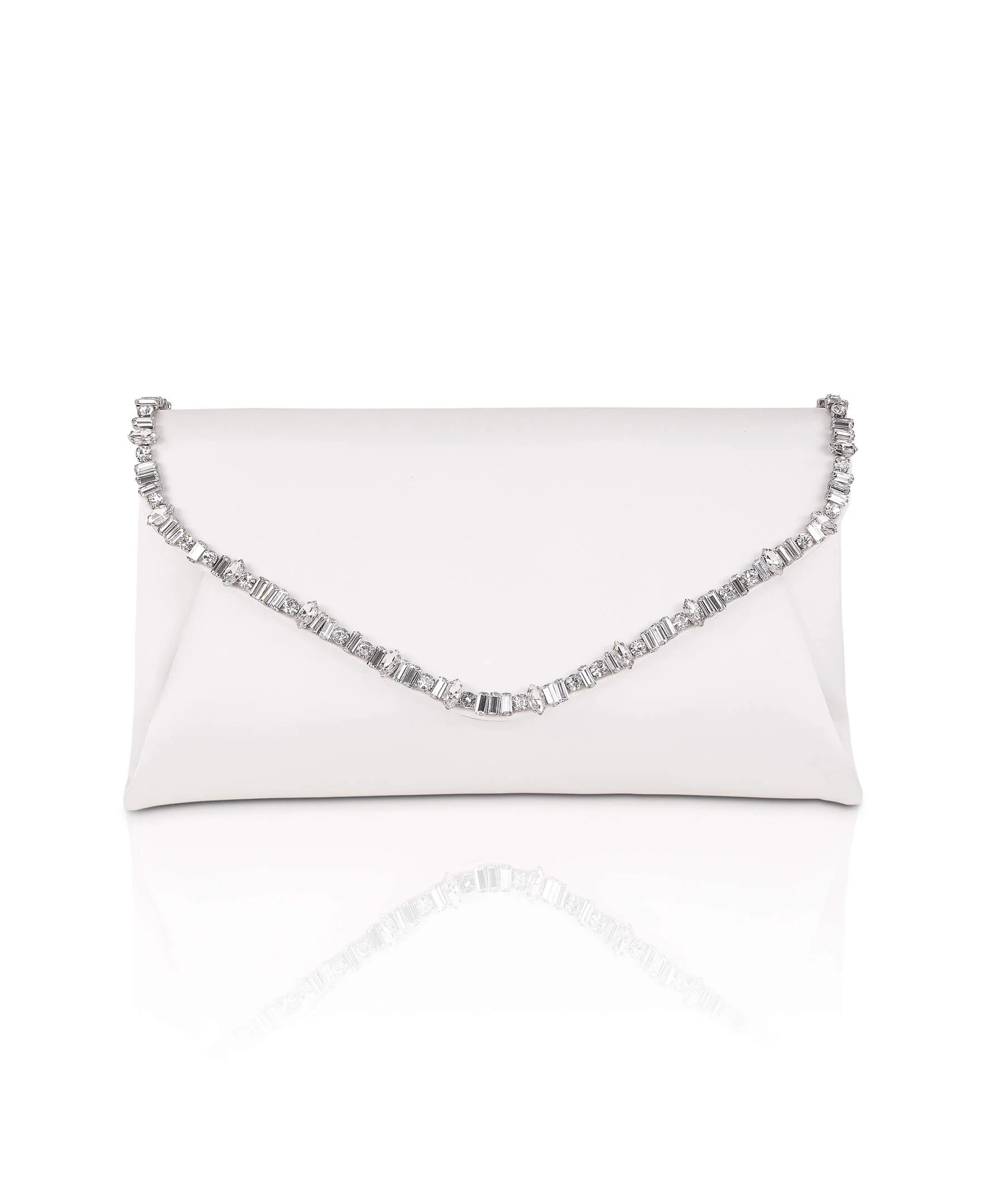 Mika Mixed Crystal Satin Envelope Clutch - Image 18