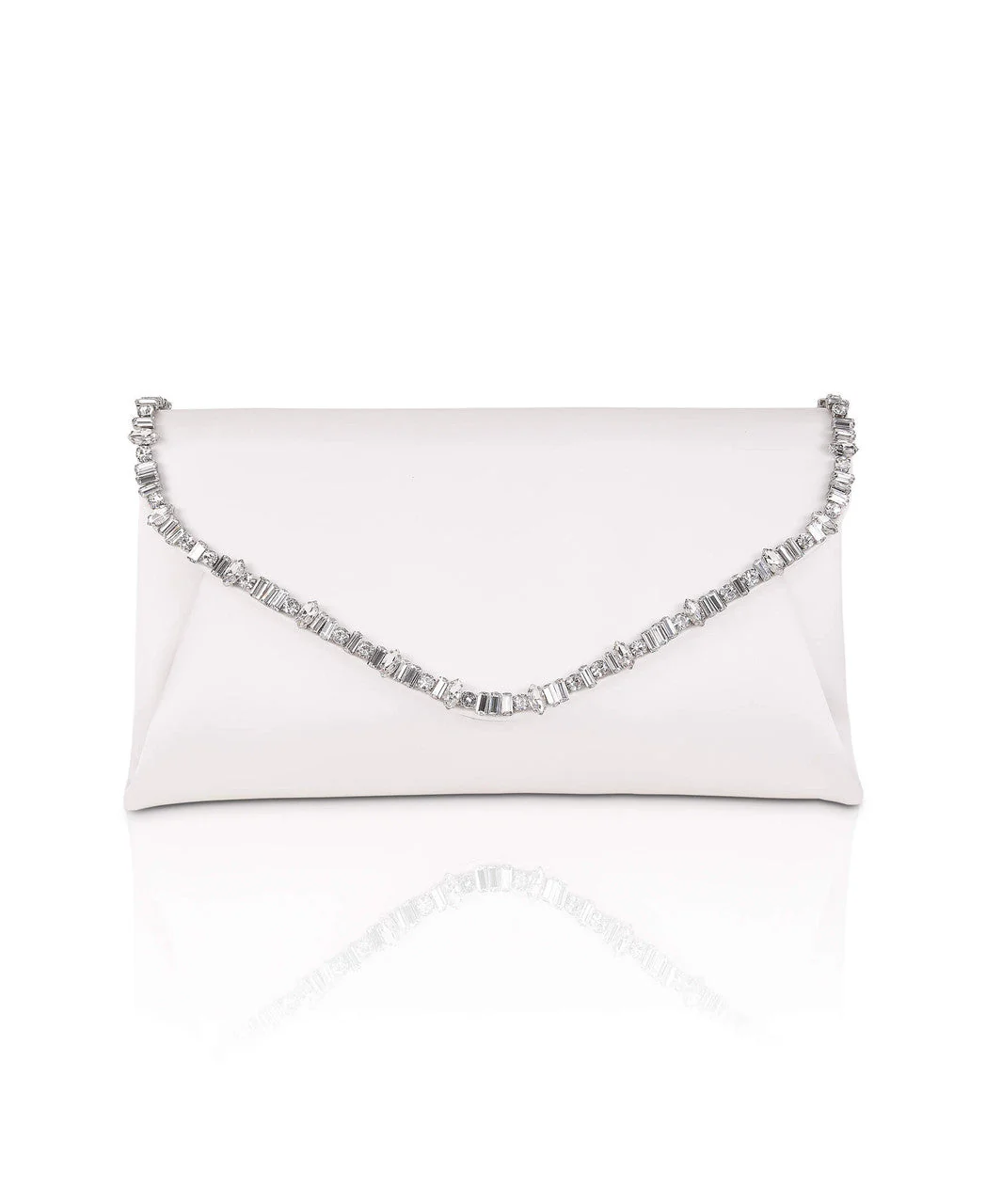 Mika Mixed Crystal Satin Envelope Clutch - Image 22