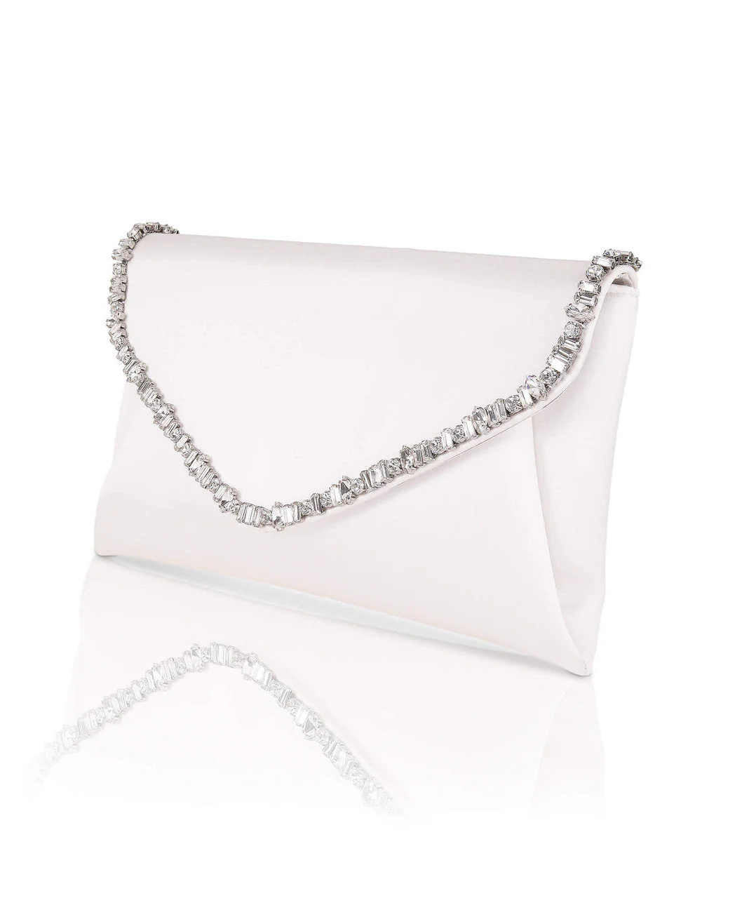 Mika Mixed Crystal Satin Envelope Clutch - Image 23