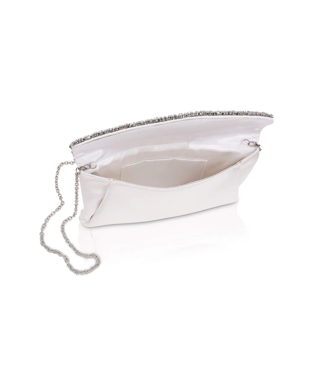 Mika Mixed Crystal Satin Envelope Clutch - Image 25