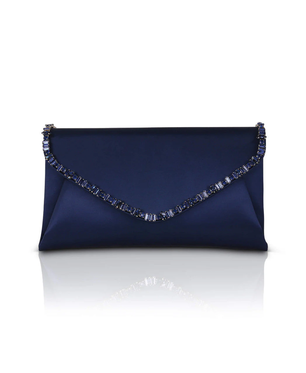 Mika Mixed Crystal Satin Envelope Clutch - Image 27