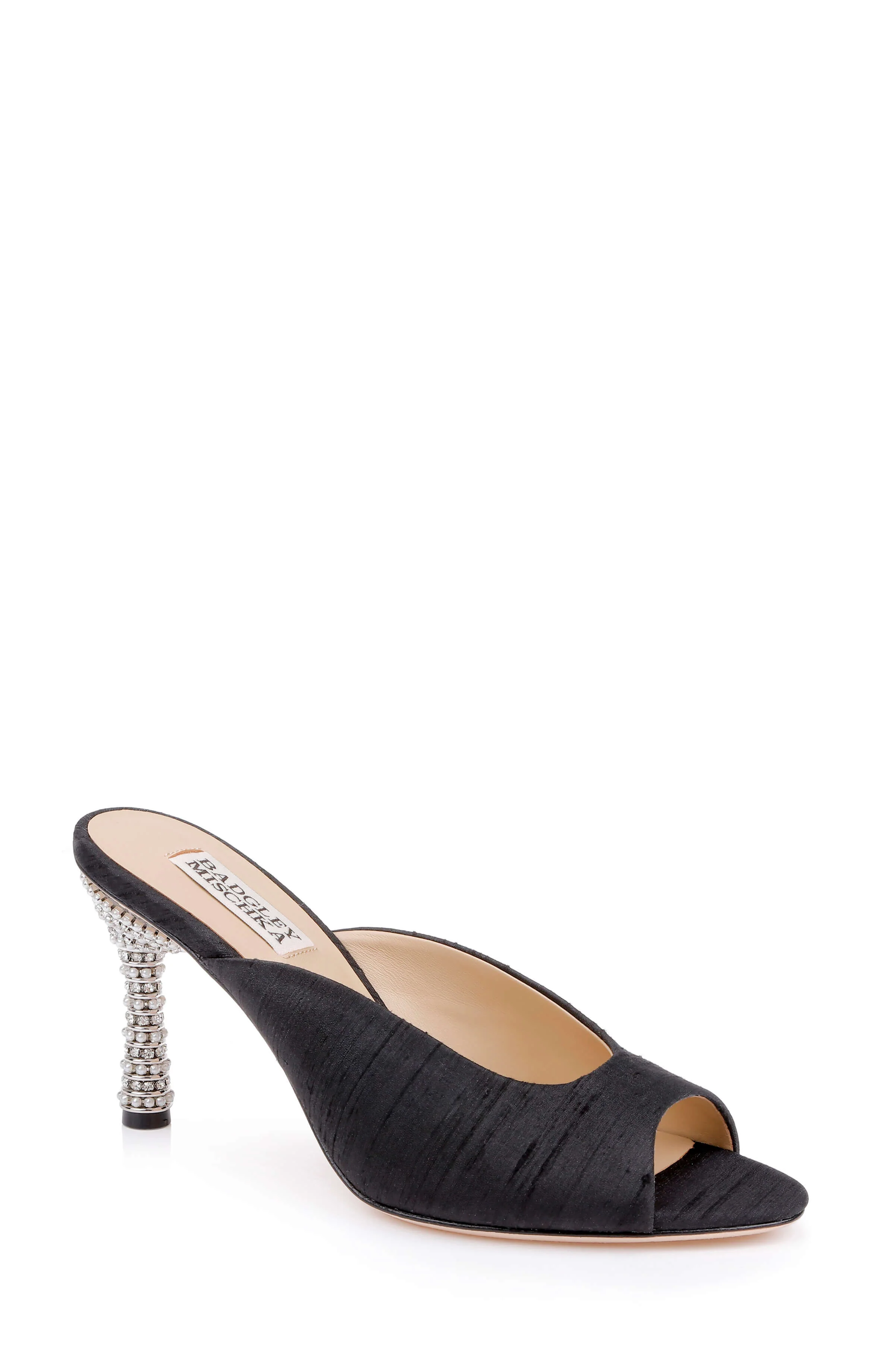 Oakdale Peep-Toe Embellished Heel Mule - Image 18