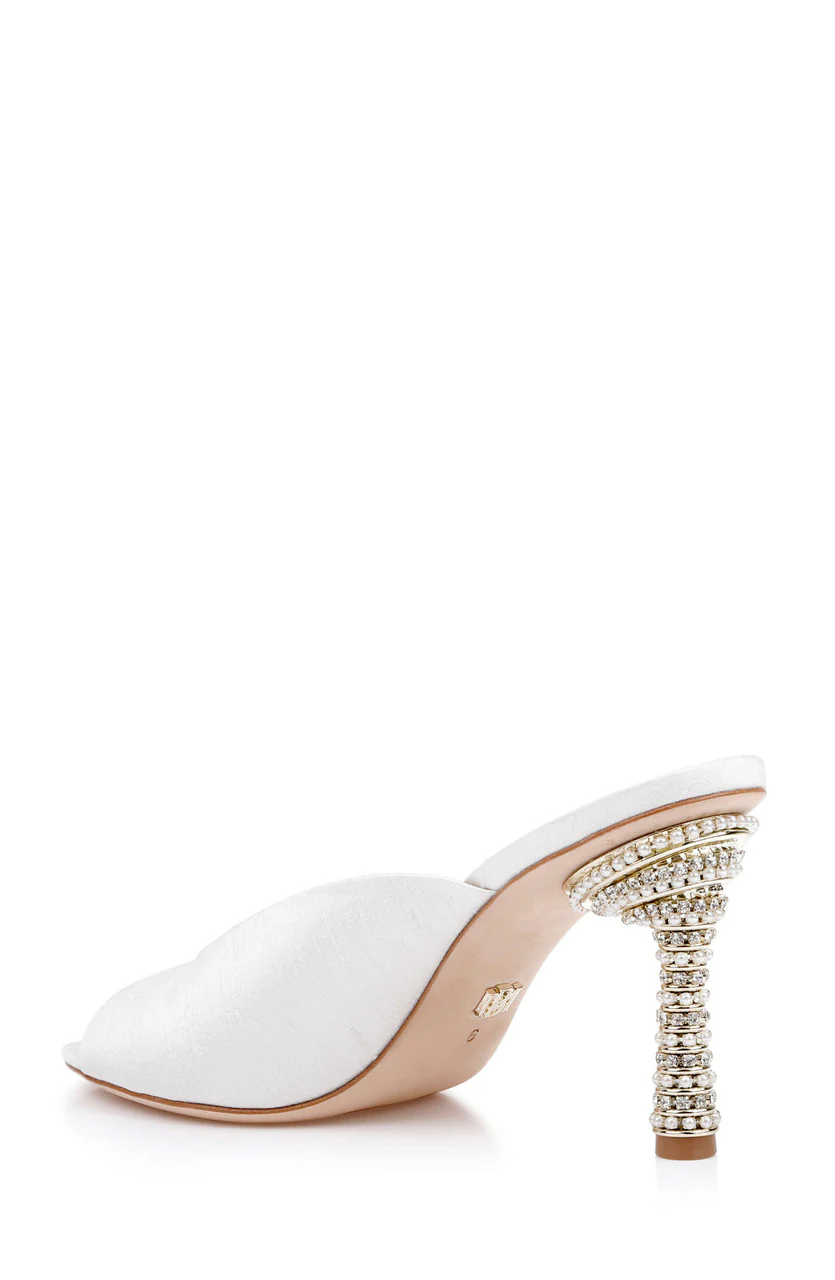 Oakdale Peep-Toe Embellished Heel Mule - Image 3