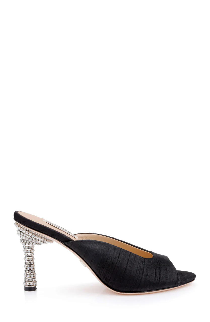 Oakdale Peep-Toe Embellished Heel Mule - Image 8