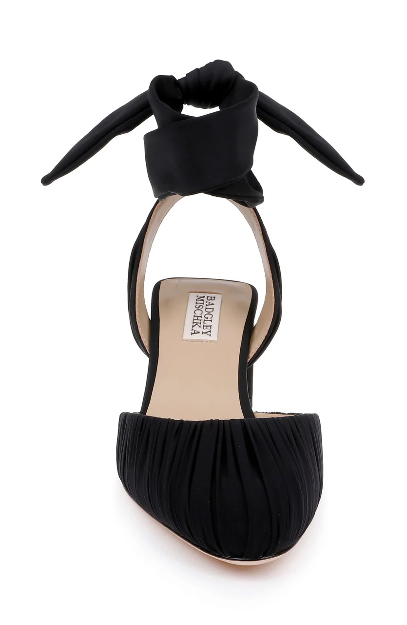 Ofelia Ruched Ankle-Wrap Block Heel - Image 10