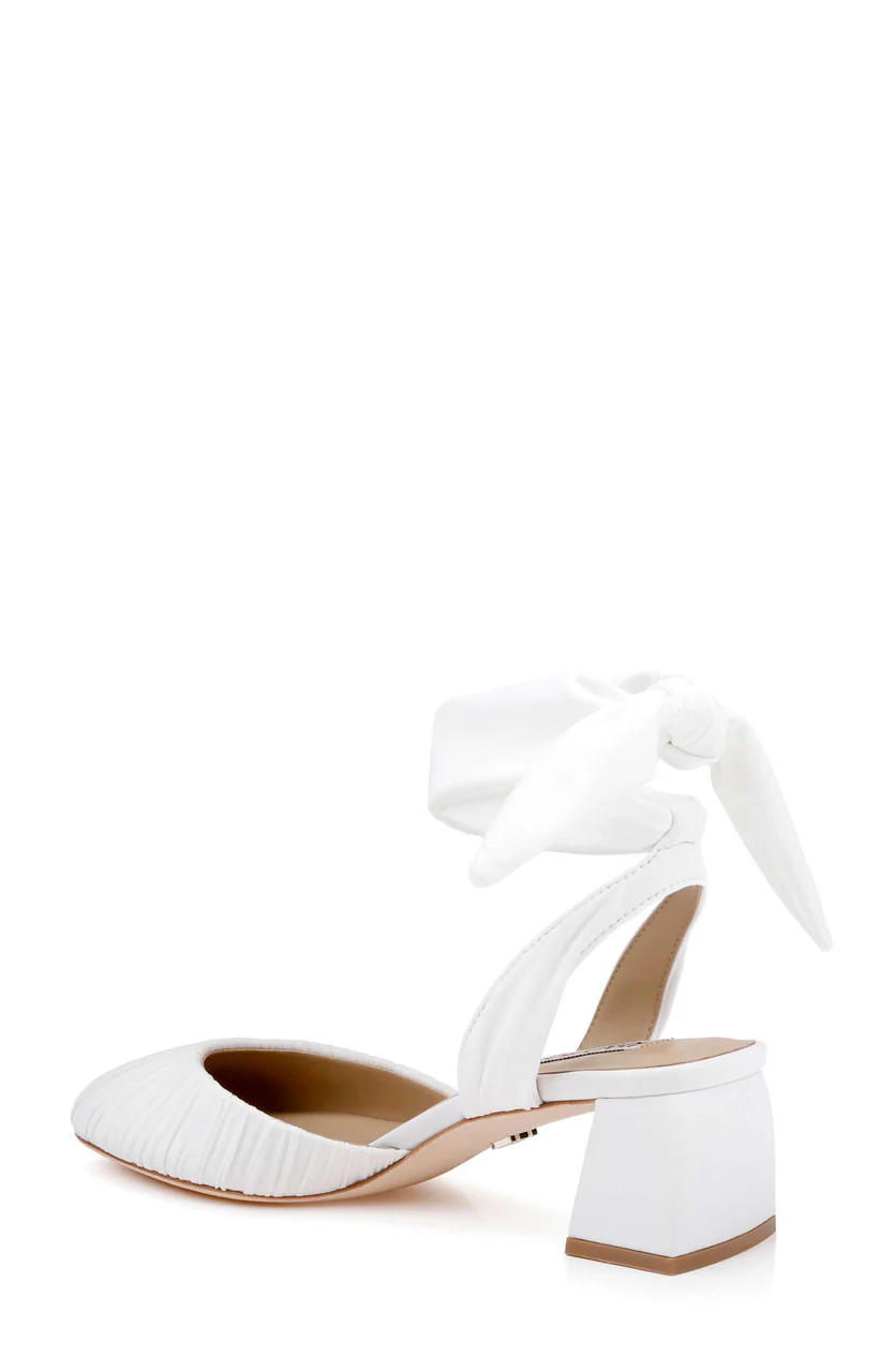 Ofelia Ruched Ankle-Wrap Block Heel - Image 3