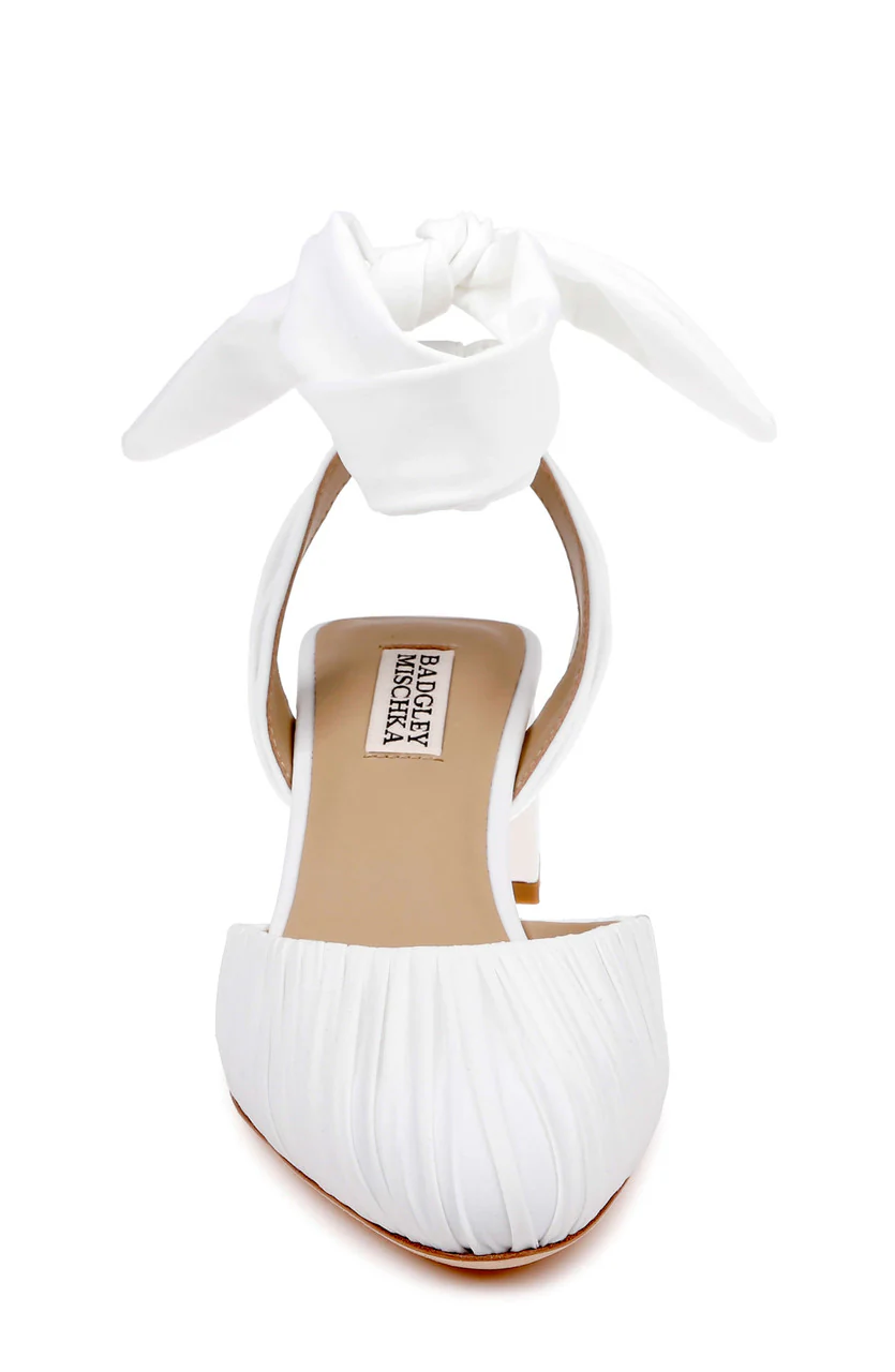 Ofelia Ruched Ankle-Wrap Block Heel - Image 4