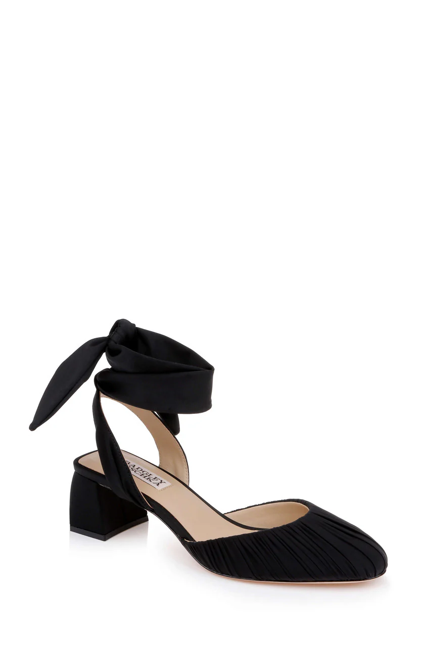 Ofelia Ruched Ankle-Wrap Block Heel - Image 7