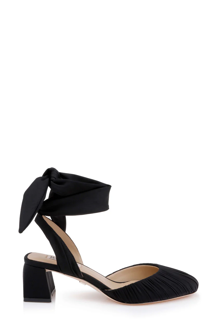 Ofelia Ruched Ankle-Wrap Block Heel - Image 8