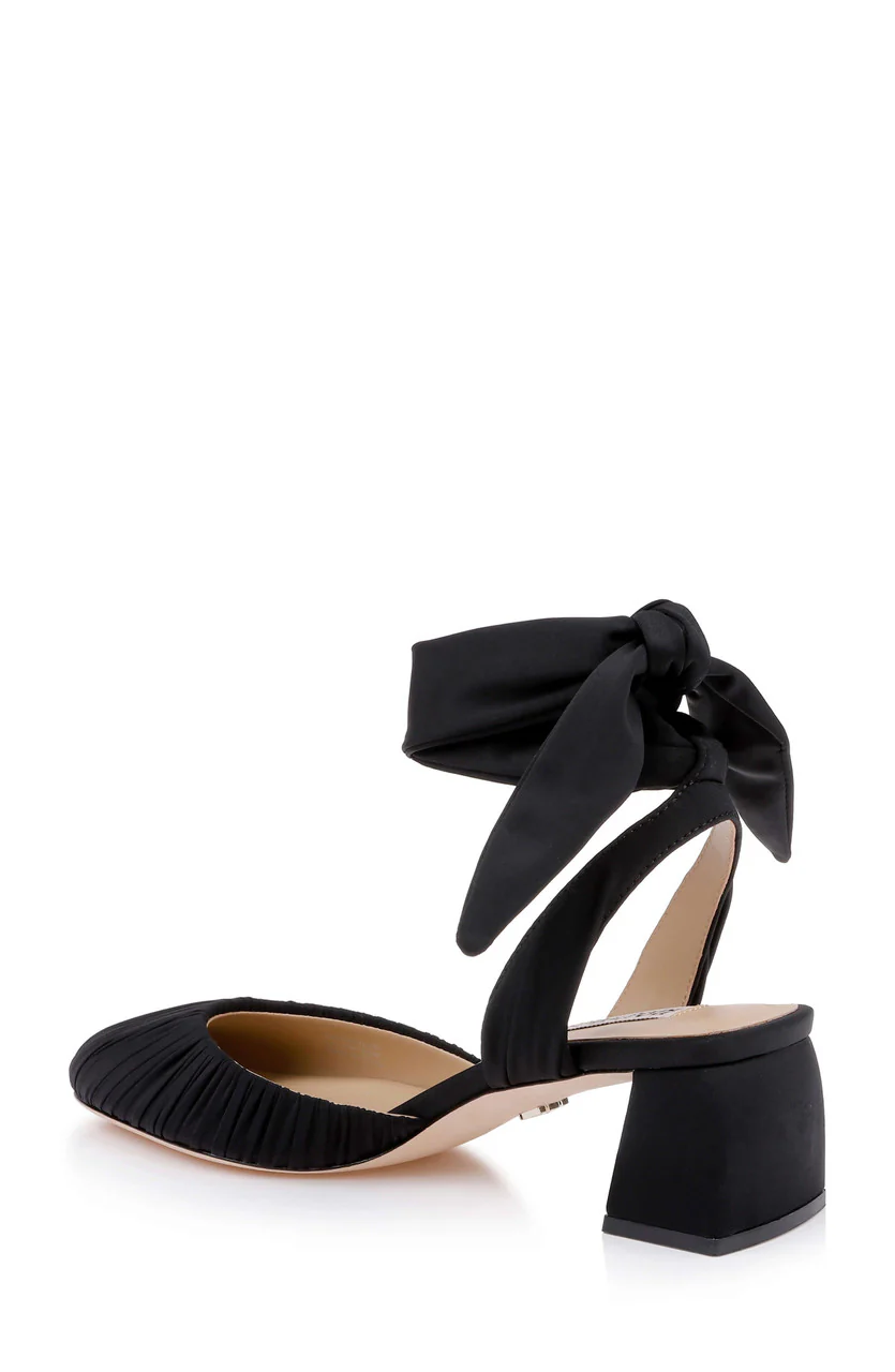 Ofelia Ruched Ankle-Wrap Block Heel - Image 9