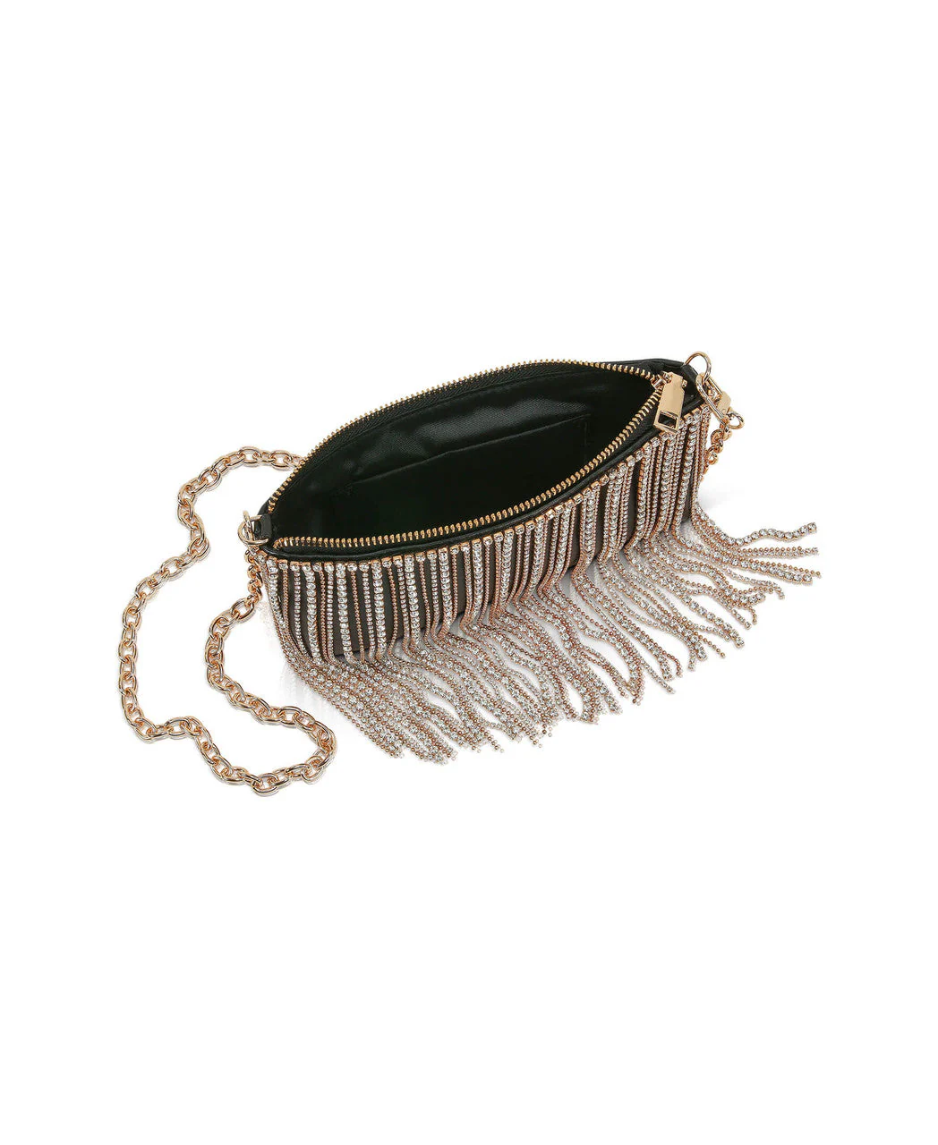 Piper Top Zip Crystal Fringe Leather Crossbody - Image 11