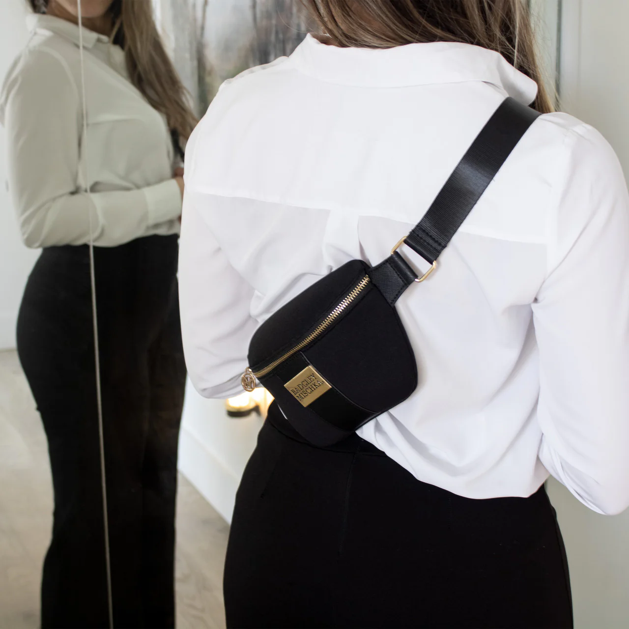 Sage Scuba and Vegan Leather Belt Bag - Image 7